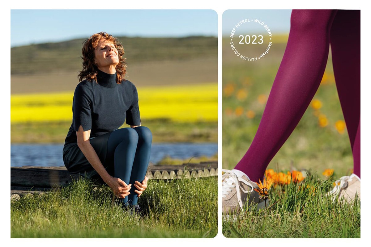 Kompressionsstrümpfe in aktuellen Trendfarben - gesünder Gehen mit schönen Beinen